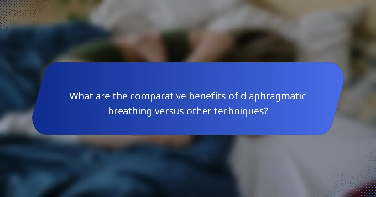 What are the comparative benefits of diaphragmatic breathing versus other techniques?